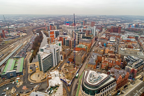 Construction work advancing at 140,000 sq ft Leeds city centre office building