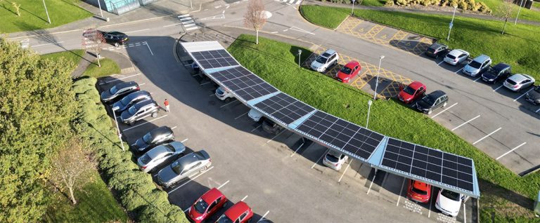 Council installs solar-powered carport