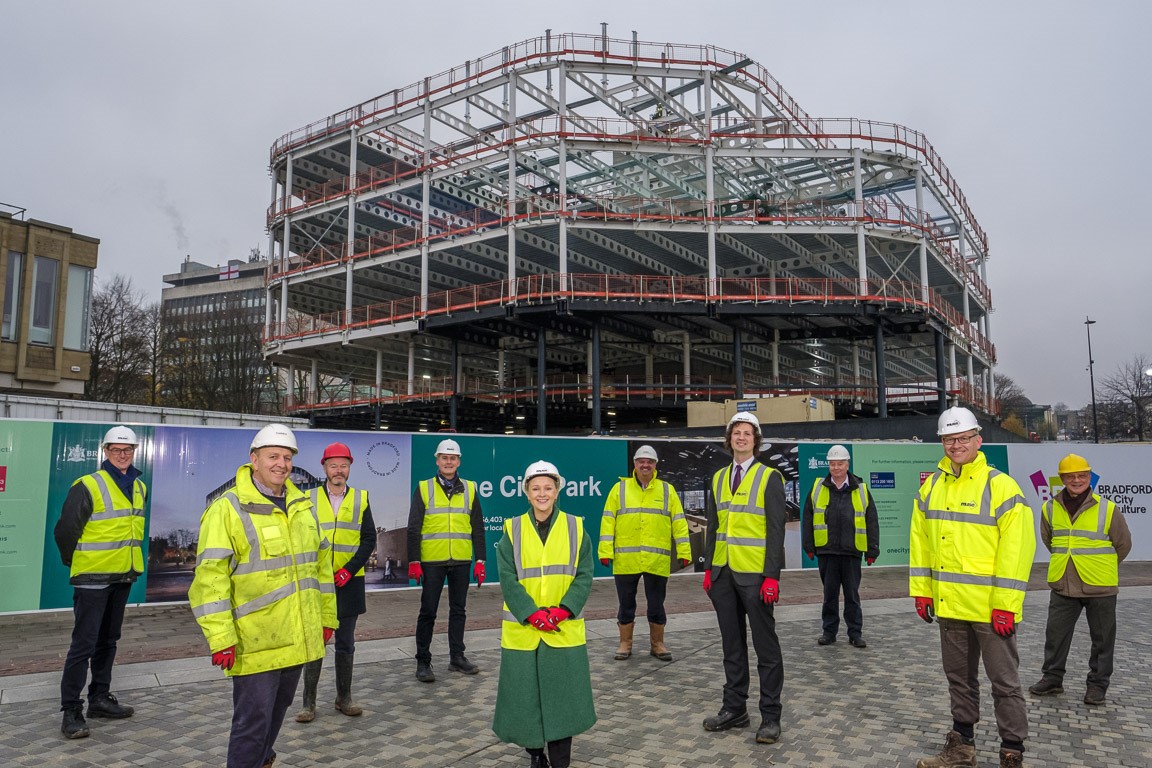 Bradford’s landmark One City Park office scheme lights up to mark