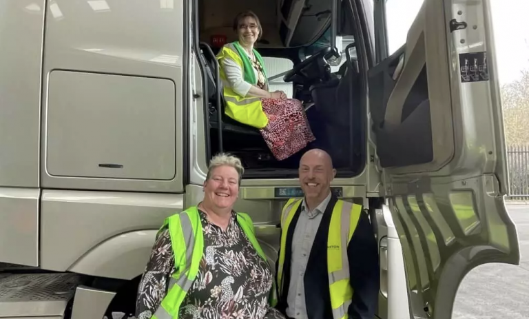 Hauliers give back to community by inviting students to see the company in action