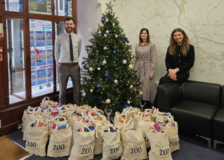 Estate agency packs hampers for charity supporting the homeless