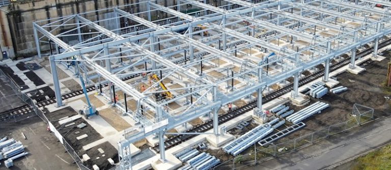 British Steel rail storage facility nears completion