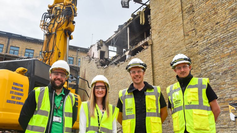 Derelict mill demolition paves way for new college building in Bradford