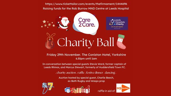 Care company to raise funds for Rob Burrow MND Centre with star-studded Christmas ball