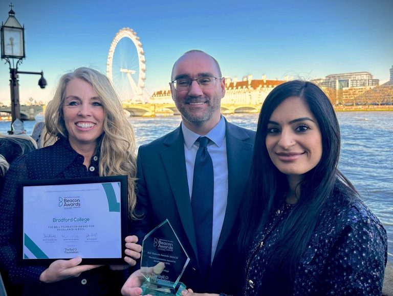 Bradford College wins prestigious national education award