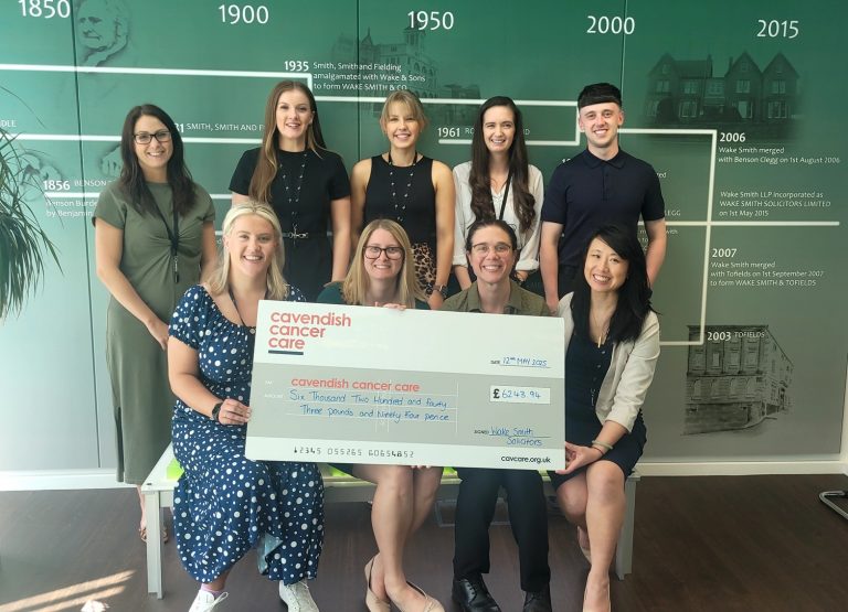 Solicitors smash £6k target for Sheffield charity