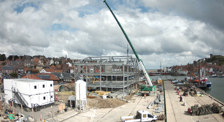 Steel structure in place as Whitby maritime project gathers pace