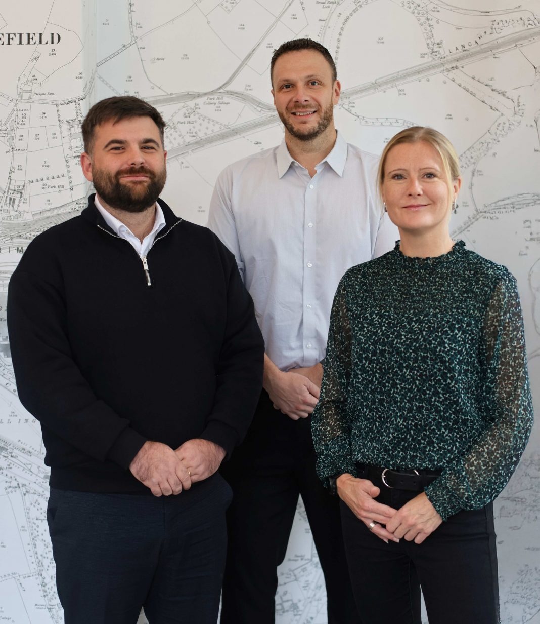 L - R Jake Slater, Mark Hendy and Sarah Charlesworth
