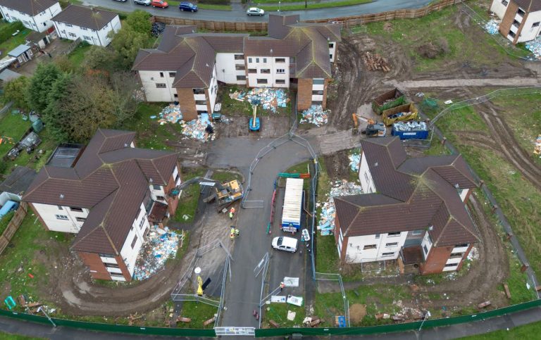 Demolition work kickstarts regeneration of flats site in Leeds